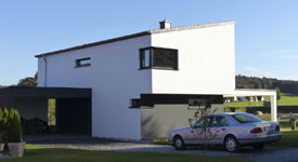 Haus mit Pulltdach
